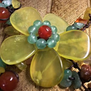 NOVICA Multi-Gemstone Y-Necklace 'Dazzling Flower Bloom' Centerpiece