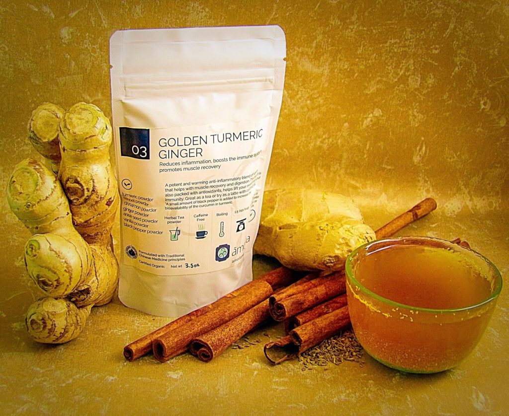 Amoda Organic Golden Turmeric Ginger Herbal Tea 