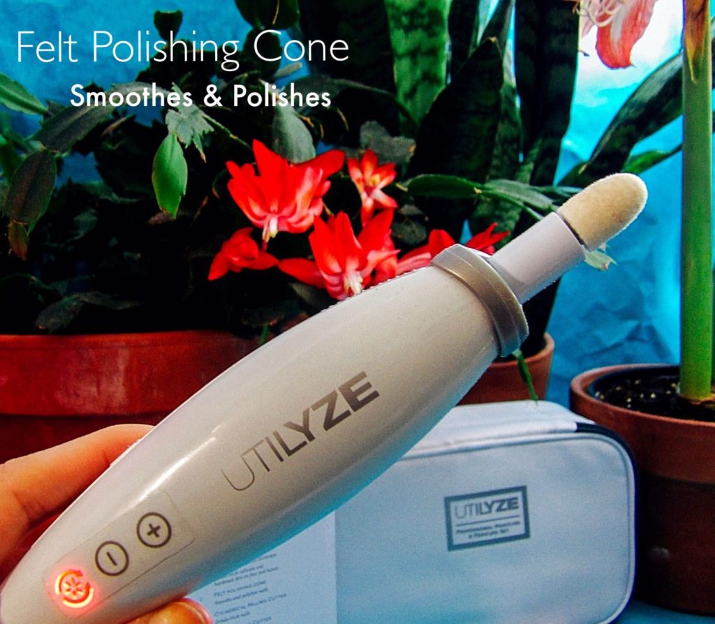 Utilize 10-in-1 Professional Manicure & Pedicure Set Sapphire Callus Sander Felt Polishing Cone