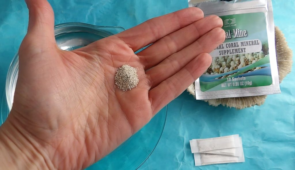 Coral-Mine sachets contain nutrient rich deep-sea coral