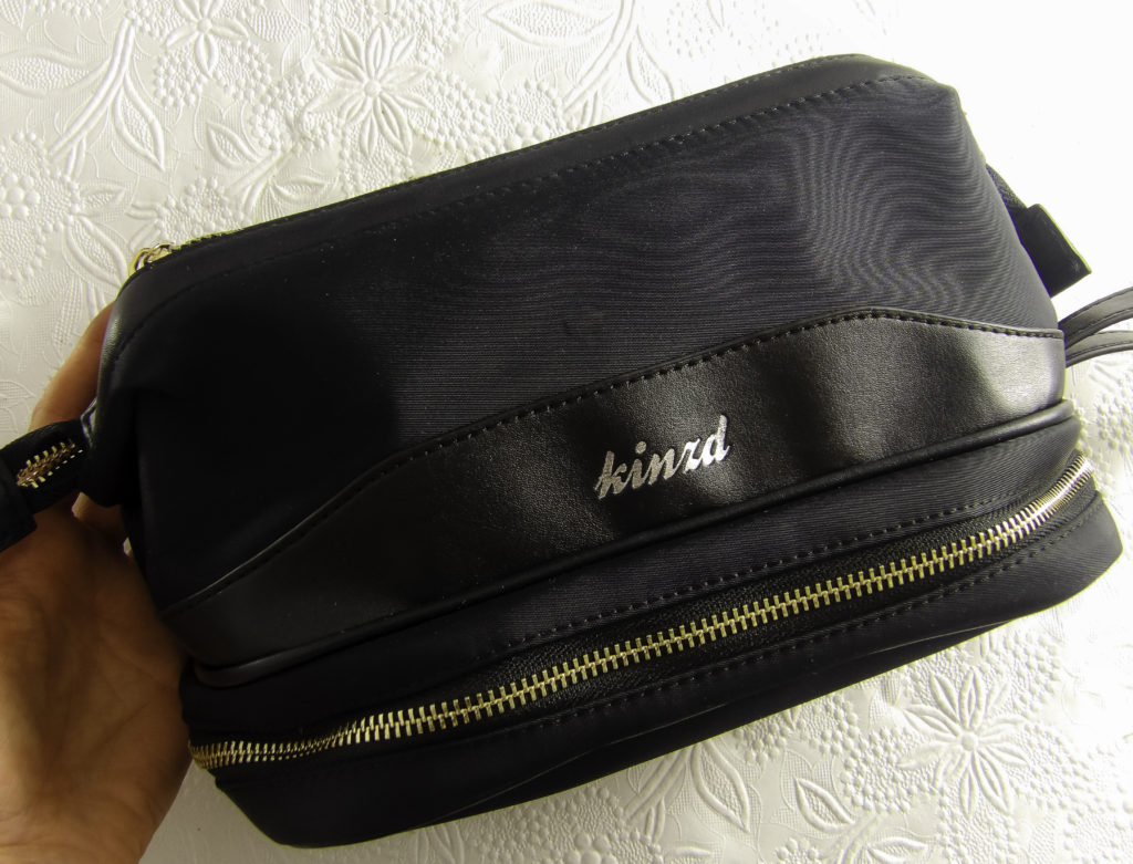 The Kinzd Travel Makeup Case holds makeup and beauty products securely