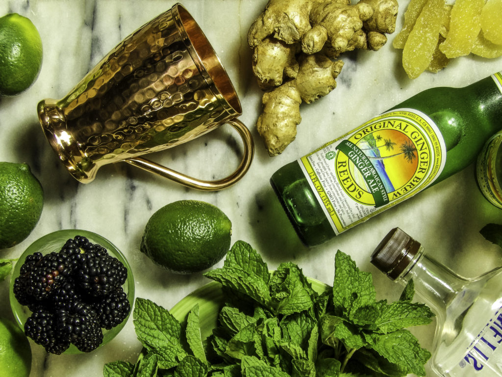 StyleChicks Summer Moscow Mule Ingredients include Blackberries & fresh ginger