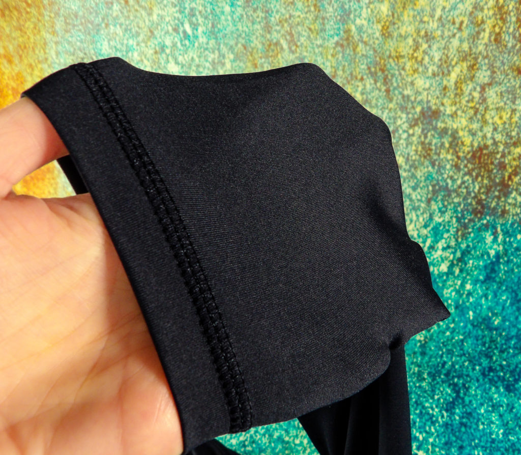 Durable reinforced stitching does not fray even when fabric is stretched