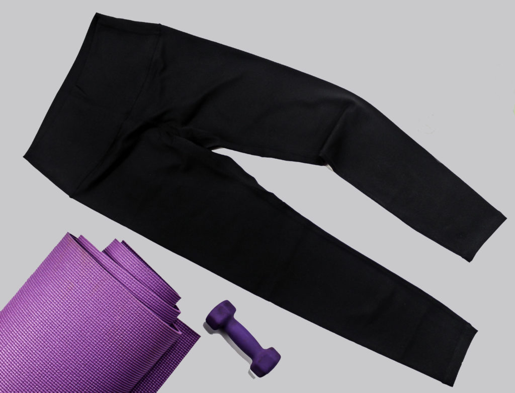 Yoga mat and Fantasfit High Waist Yoga Pants