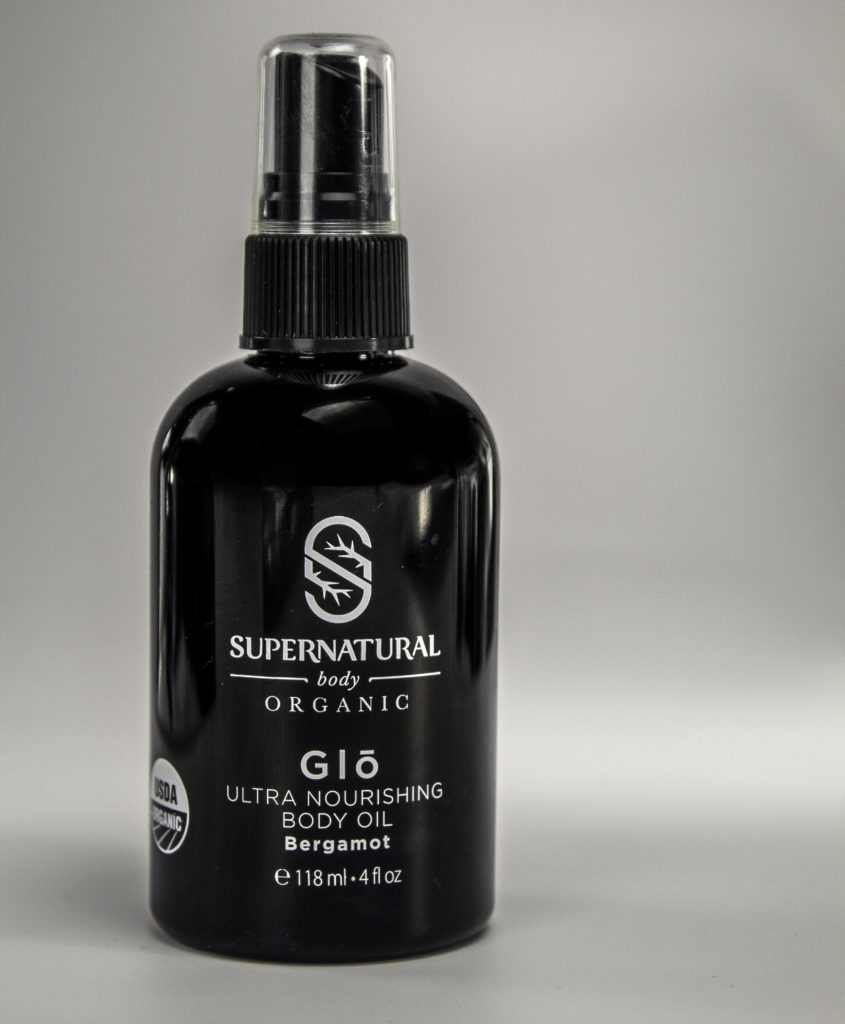 Supernatural Body Gio Body Oil contains Sacha Inchi Oil, Grapeseed Oil, Sea Buckthorn and Jojoba along with many other skin-friendly organic ingredients
