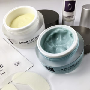 Osmotics skincare includes eye cream, anti-aging creams, and Vitamin C Patches