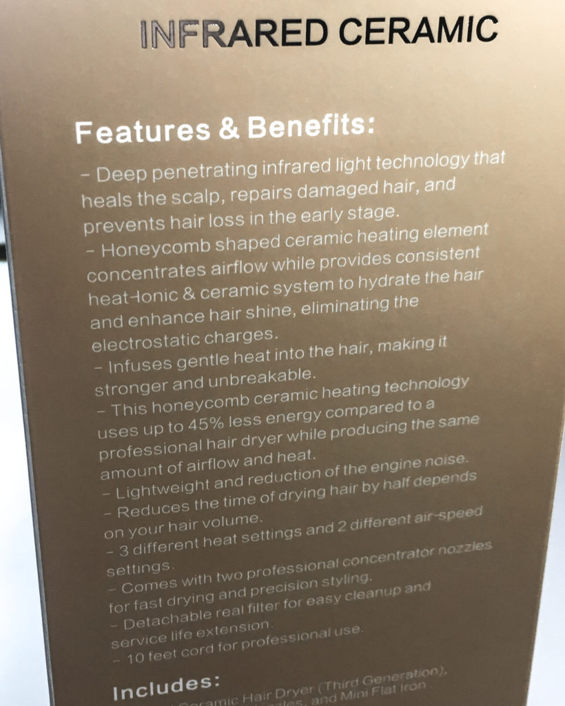 Explanation of features and benefits