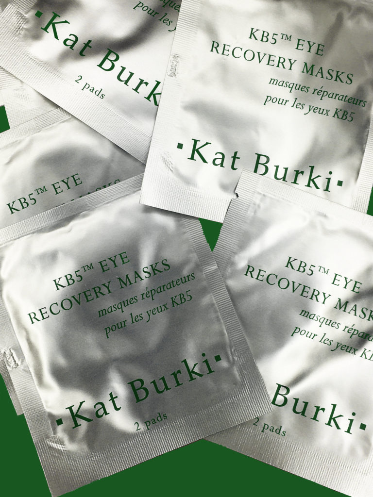 Kat Burki eye masks are individually packaged to stay fresh until you use them