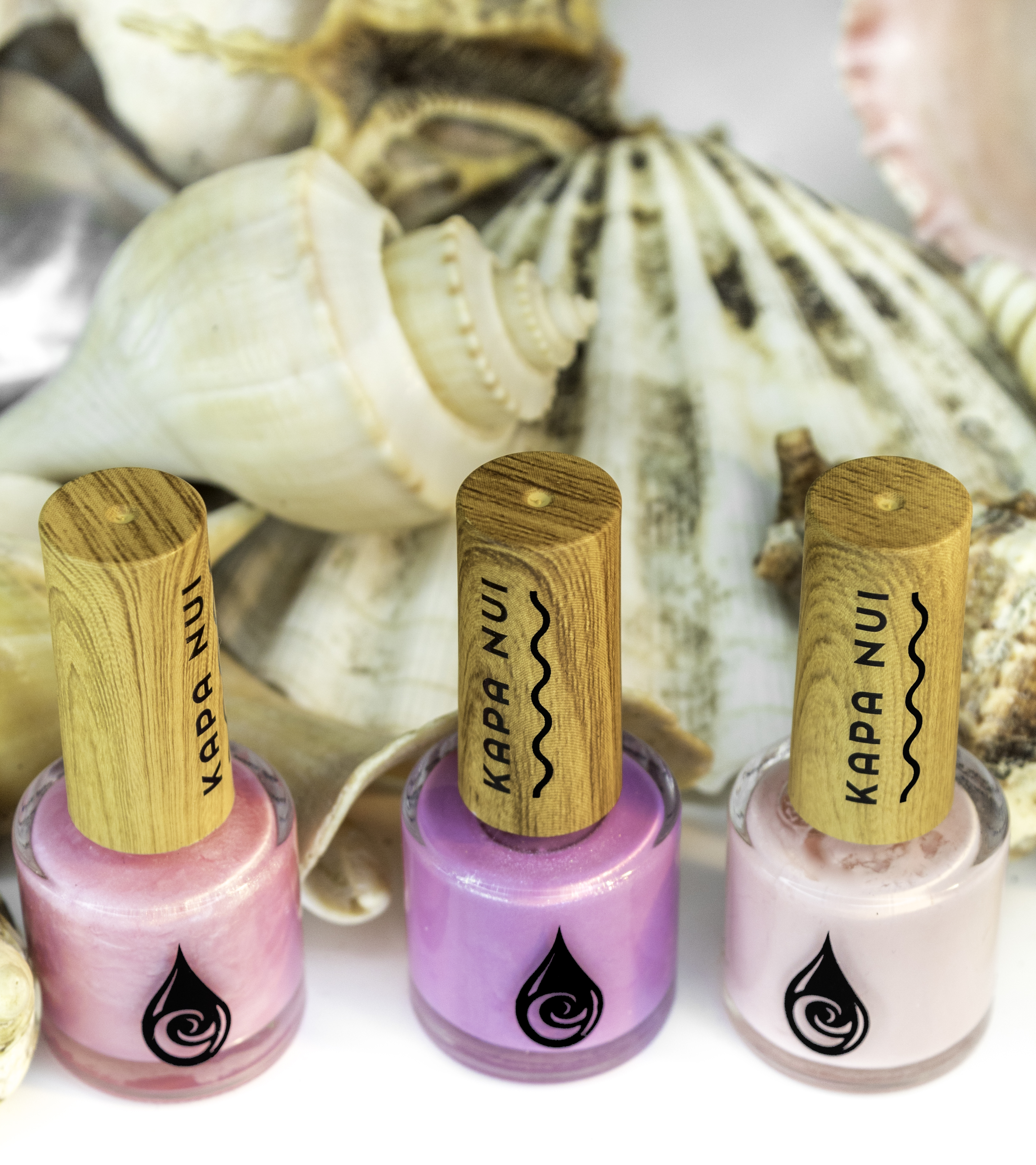 Lasting Non Toxic Nail Polish  Seashells Heart by Kapa Nui Nails