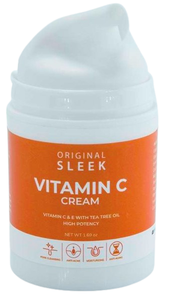 Original Sleek Vitamin C comes in opaque packaging with one pump dispenser