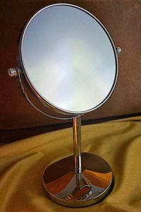 Oak Leaf Two-sided Tabletop Swivel Makeup Mirror