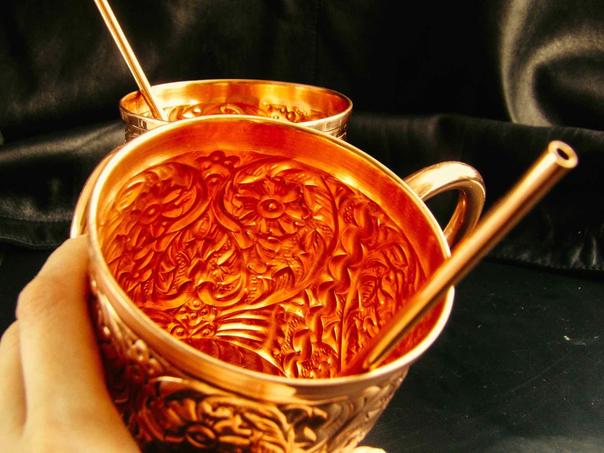 Happy Hour Kamojo Moscow Mule Copper Mugs Gift Set