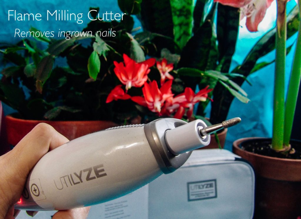 Utilize 10-in-1 Professional Manicure & Pedicure Set Sapphire Callus Sander Felt Polishing Cone Flame Milling Cutter
