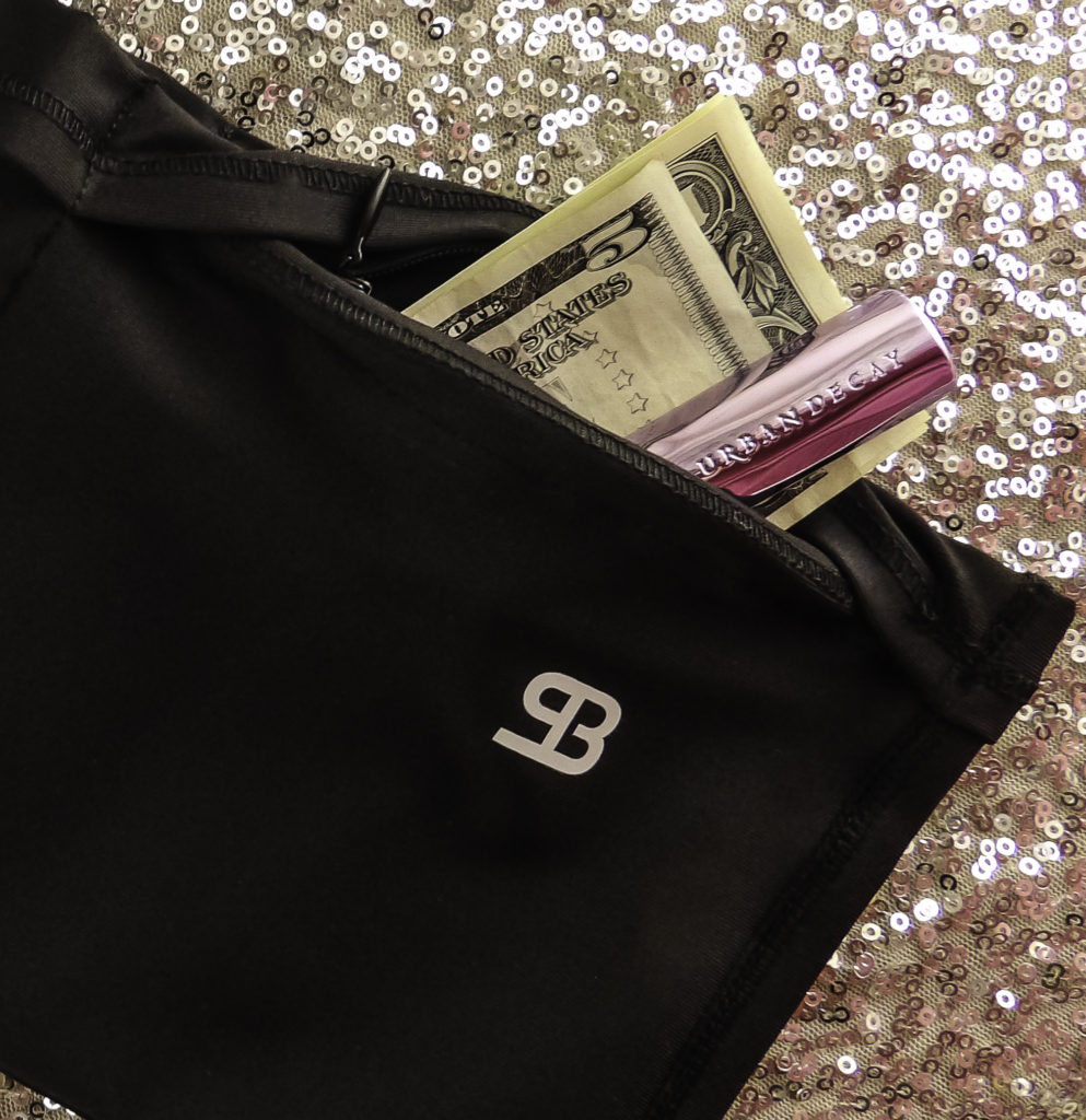 StashBANDZ concealed zipper pocket holds valuables and cash safely