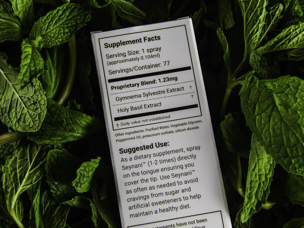 Ingredients include Peppermint and Holy Basil 
