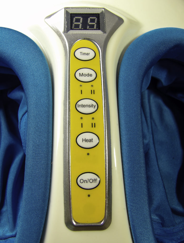 Customize your massage with the Timer, Intensity, Mode, and Heat options on the menu panel.