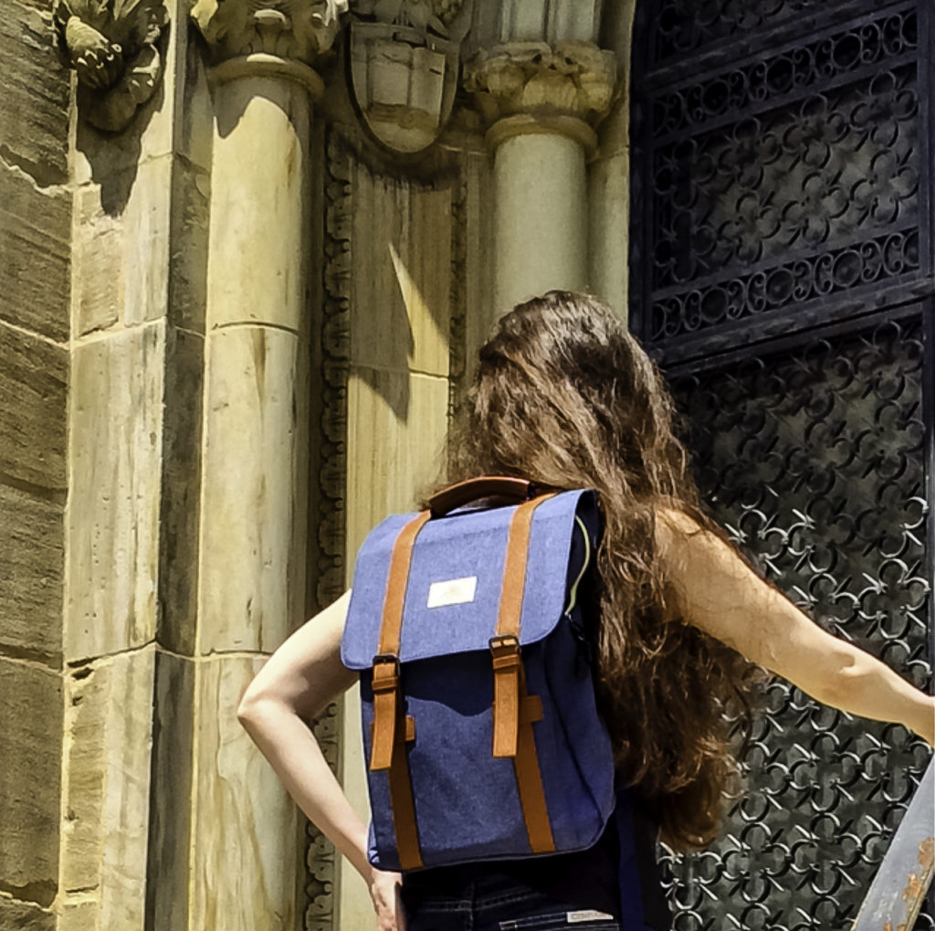 A laptop backpack ideal for securely carrying my laptop and Kindle around campus
