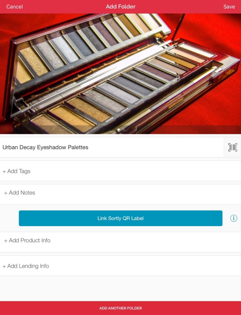 Organize your makeup collection into easy to browse folders, like Urban Decay Eyeshadow Palettes