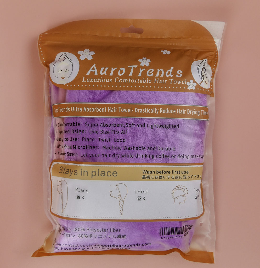 AuroTrends Microfiber Hair Towel comes two to a set