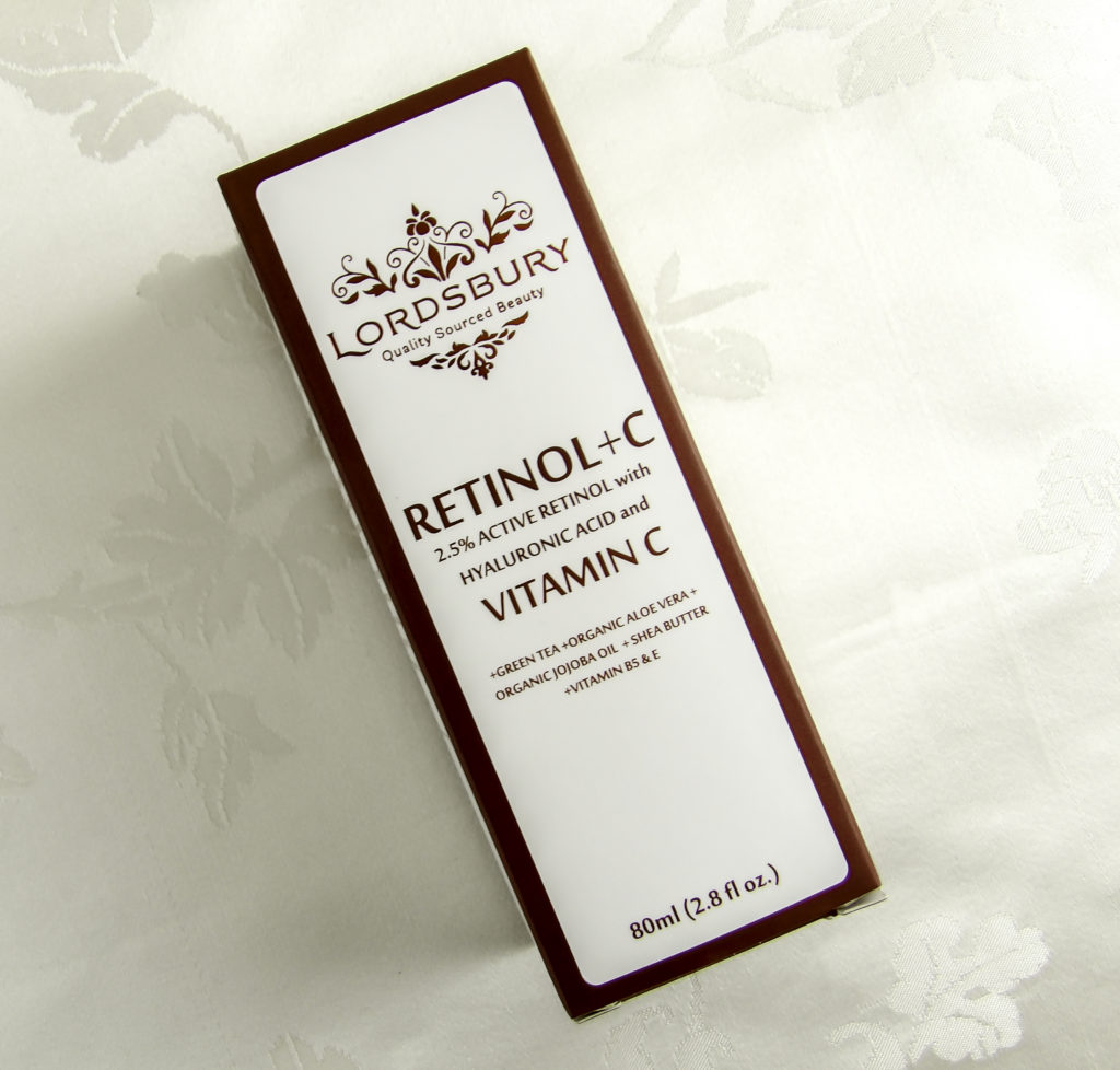 Lordsbury Retinol+C Moisturizing Cream comes in a generous 2.8 ounce bottle