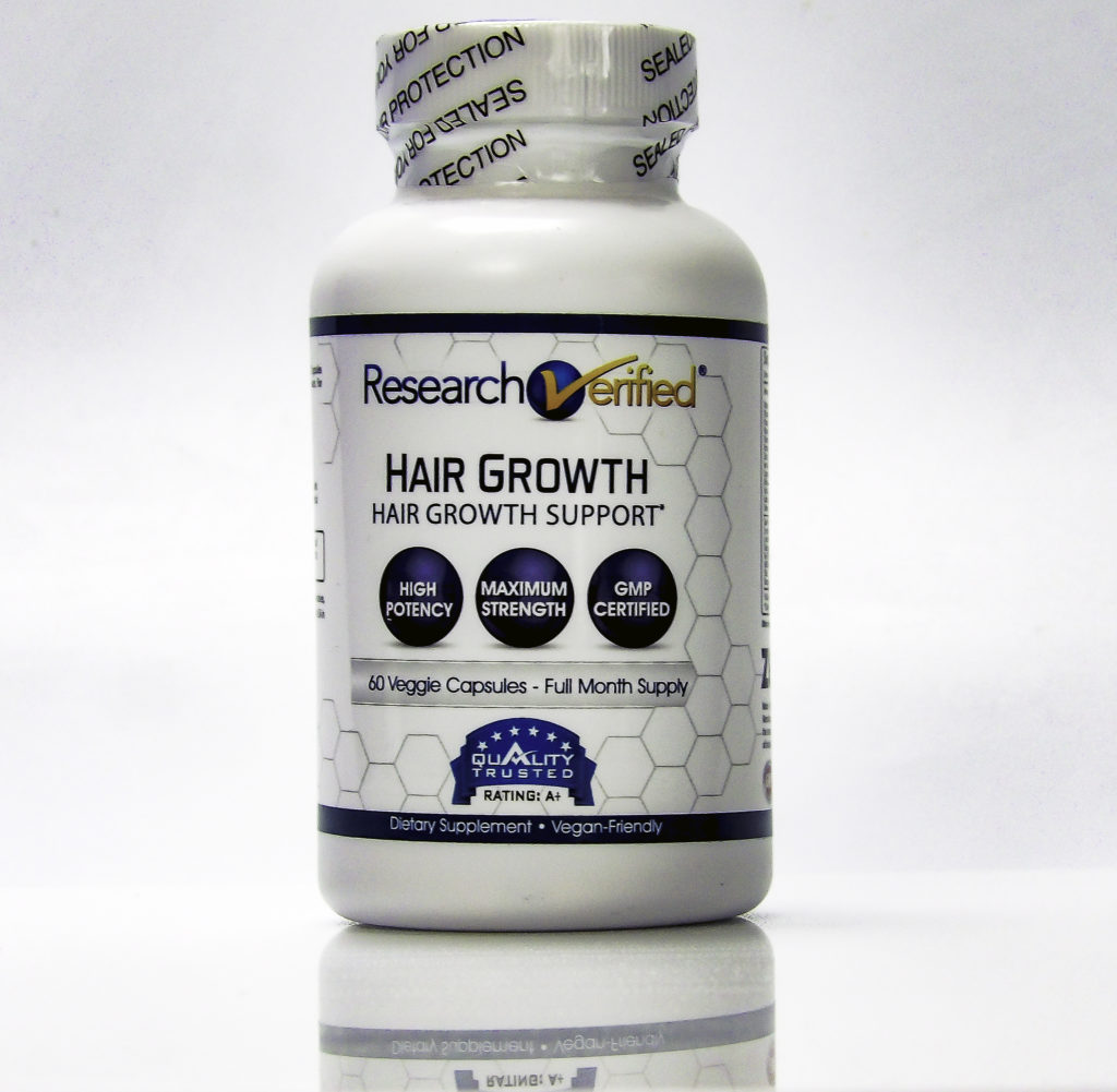 Verified Research Hair Growth contains 21 vitamins and minerals proven to grow hair