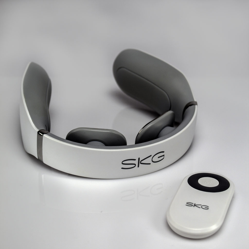 SKG Neck Massager operates with the touch of a button 