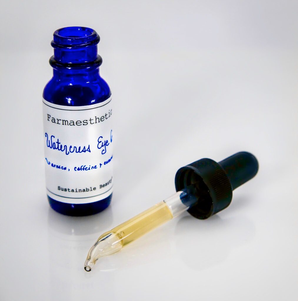 Watercress Eye Gel contains arnica and caffeine