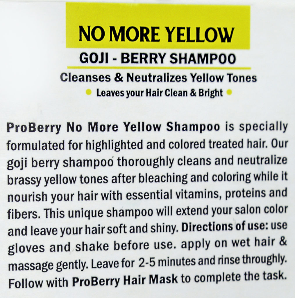 Just two to five minutes is enough to remove the yellow brassy tones!